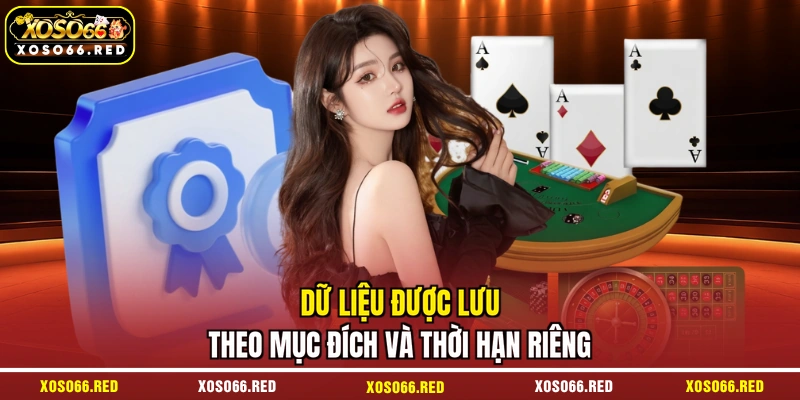 Dữ liệu được lưu theo mục đích và thời hạn riêng